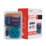 BXST One Outlet Plug Voltage Protector Home Voltage Protector Protects Against High and Low Voltage Surge Protector for Refrigerators 220V (1 Pack)