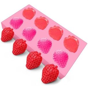 Strawberry Mold - Silicone Handmade Candy Jelly Bakeware - Fondant Gummy Molds Silicone Mold for Pound Cake Decor Pan for Making Soap Polymer Clay