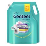 Genteel Matic Liquid Detergent Refill Pouch for Front load Washing - 2kg | No Soda Formula | with Added Fabric Conditioner