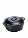 Lodge 6.62 litre / 7 quart Pre-Seasoned Cast Iron Dutch Oven (with Loop Handles)
