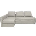 CRIUSJA Couch Cover for IKEA Friheten Sofa Bed Sleeper, Couch Covers for Small Corner Couch, Sofa Slipcovers for Living Room with Cushion and Throw Pillow Covers (AF-3, Left Chaise)