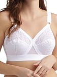 Playtex Women's Cross Your Heart Classic Everyday Bra, White, Weiß (Weiss 1000), 40B (Brand Size: 105B)