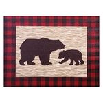 Trend Lab Northwoods Bear Canvas Wall Art, Tan/Red