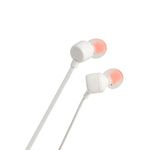 JBL Tune 110 In-Ear Headphones with One-Button Remote with Microphone - White