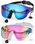 Zoomsnail Swimming Goggles-Adult Unisex, 180° Wide Angle Anti-Fog Anti-UV Swim Goggles, Silicone Leak-Proof Stylish Minimalist Pool Goggles for Men Women