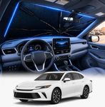 [2026 Upgraded] DooGooCoo Windshield Sun Shade Umbrella for Toyota Camry 2018-2025 2026 [100% Sunlight Blocked, Cooling Ice Crystal] Sunshade for Car Windshield for Camry Sun Shade, Custom Fit Camry