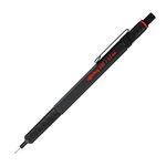 rOtring 600 Mechanical Pencil | 0.5 mm | Black All-Metal Body Propelling Pencil | Non-Slip Knurled Grip & Hexagonal Barrel