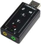 External USB Audio Sound Card Adapter 3D Virtual 7.1 USB Speaker Audio Card Compatible with PC Laptop BlackNice and Practical