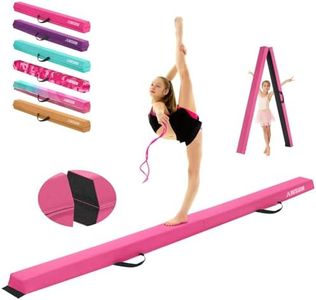 AWSUM Foldable Balance Beam for Kids, 6ft/8ft/9ft/10ft Anti-Slip Gymnastics Equipment, Suede Cover, Toddler to Teen, for Home Training School