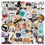 CodersParadise - Pack of 54 Haikyu Anime Vinyl Stickers for Laptop, Journal, Guitar, Mobile Phone - Waterproof Residue Free Stickers