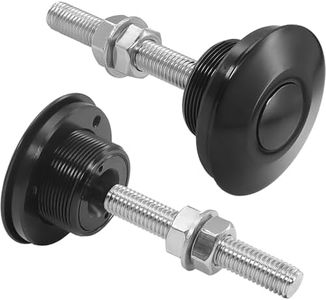 Doaho Packs of 2 Quick Release Hood Latch 2.44" Universal Aluminum Hood Pins Kit for Car Truck Racing Aftermarket Security Locking Clip Fasteners - Black