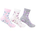 Hush Puppies Women's Cotton Regular Ankle Socks (Brohpg-05-Po3_Multicolor_Free Size)