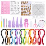 Mardatt 64 Pcs Complete Paper Quilling Kits, 45 Colors 900 Strips Paper with Necessary Tools for Beginners, Advanced Quiller, DIY Handcraft Quilling Set