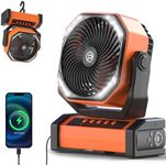 20000mAh Camping Fan with LED Light