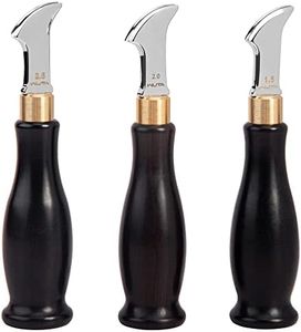 WUTA Leather Edge Creaser - Stainless Steel & Black Wood Handle Tools, 3 Packs (1.5+2+2.5mm)