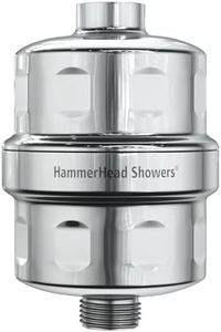 HammerHead Showers® ALL METAL Shower Head Filter – KDF 55 Shower Filter, High Pressure Universal Shower Filters to Remove Toxic Chemicals – Removes Chlorine and Heavy Metals – Chrome