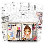 Fashion Angels Makeup & Fashion 2 in 1 Sketch Portfolio - 60+ Sketch Sheets, and 12 Tracing Sheets - Girls Drawing - Beauty and Fashion Plates - Spiral-Bound Girls Coloring Book - Ages 8 and Up