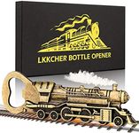 LKKCHER Steam Locomotive Gifts, Locomotive Train Bottle Openers, Birthday Gifts Fathers Gifts for Men Him Dad Women Boyfriend, Dark Silver Train Gifts Beer Gifts for Men Steam Train Fans