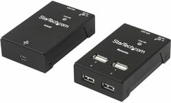 StarTech.com 4-Port USB 2.0 Extender - 130ft (40m) USB Over Cat5/Cat6 Extender - Compact USB 2.0 Over Ethernet Extender (USB2004EXTV)