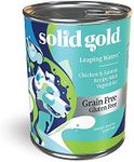 Solid Gold Wet Dog Food for Adult & Senior Dogs - Made with Real Chicken & Salmon - Leaping Waters Grain Free Canned Dog Food for Healthy Digestion & Sensitive Stomach