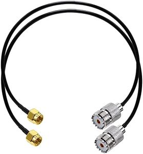 TUOLNK Cable de extensión SMA a UHF RG58 de 20 pulgadas (50 cm) SMA macho a SO239 hembra Cable flexible de antena WiFi PL-259 Cable de montaje coaxial RF para radio CB Radioaficionado 2 unidades