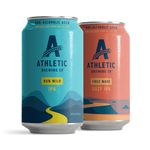 Athletic Brewing Company Craft NA - Mix 12-Pack - 6-Pack Run Wild IPA and 6-Pack Free Wave Hazy IPA - Low-Calorie, Award Winning - All Natural Ingredients For A Great Tasting Drink - 12 Fl Oz Cans