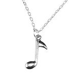 The Funky Barcode Single Quaver Music Note Necklace Gift Box Available