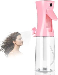 Spray Bottle, Fine Mist Spray Bottle for Hair, Ultra-Fine Continuous Spray Bottle for Skincare, Plant Care, Pet Grooming, Cleaning and Disinfection, Refillable Spray Container (1Pcs Light Pink 6.8oz)