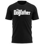 The Dogfather Mens T Shirt Funny Dog Owner Dad Father, L, Black