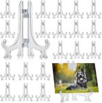 Juvale 24 Pack 3-inch Mini Easel Display Stand for Sports Trading and Baseball Cards - Small Acrylic Holder for Pictures