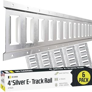 DC Cargo - E Track Tie Down Rail Kit 4' (6 Pack) for Garages, Vans, Trailers, Motorcycle Tie Downs, ATV Mountings - ETrack Bar Rails – Galvanized Steel - Secure Cargo & Heavy Loads Up to 2,000 lbs