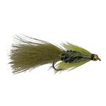 Feeder Creek Bead Head Wooly Bugger Fly Fishing Flies with Flash for Trout, Bass and Steelhead, 12pc Handmade, 4 Size Assortment 6, 8, 10, 12 (3 of Each Size) (Black/Olive)