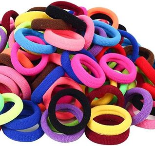 QRTVI 120 Pcs Baby Hair Ties, Cotton Toddler Hair Ties for Girls and Kids, Multicolor Small Seamless Hair Bands Elastic Ponytail Holders(15 Colors)