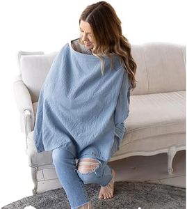 ACTIVE BABY Muslin Nursing Cover for Breastfeeding mom with Adjustable Hoop for Hand Free | Breathable Nursing Cover up | 100% Muslin Cotton Light Weight Breastfeeding Cover wrap Shawl Scarf (Spruce)