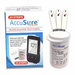 AccuSure Sensor Glucometer Test Strips Pack of 1 (Pack of 25)