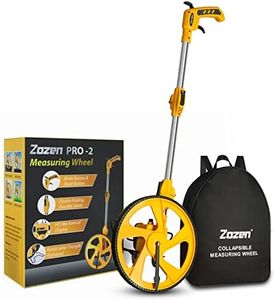 Zozen Measuring Wheel, with Brake & Handle Reset - Advanced Collapsible Distance Measuring Wheel in Feet [Up To 10,000Ft], Professional Measure Wheel with back Bag.