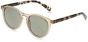 Kenneth Cole New York Men's Round Sunglasses, Matte Beige/Green, 51mm