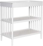 Dream On Me Clover Changing Table with Rounded Spindles in White