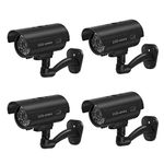 BW Dummy CCTV Camera 4xQuality Dummy Fake Outdoor Indoor CCTV Security Camera Blinking W/led Nightcam (4PCS)