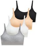 SALIA GIRL Sport Crop Cami Bras for Teens & Women Big Girls Training Bras with Adjustable Straps,Medium