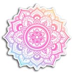 2 x 10cm Mandala Boho Yoga Vinyl Stickers - Sticker Laptop Luggage #19355 (10cm Wide)