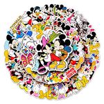 Mickey Mouse Stickers for Laptop(50 Pcs),Gift for Kids Teens Adults Girl,Mickey&Minnie Waterproof Stickers for Water Bottle,Vinyl Stickers for Scrapbook,Journal,Dairy,Skateboard