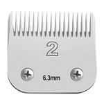 Professional Detachable Replacement Ceramic Blades set,compatible with Andis AGC,BDC,BGC,MBG Series,oster Classic 76/Star-Teq/Power-Teq Clippers,Size 2#,1/4-Inch(6.3mm)