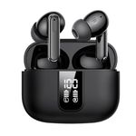 Earpod Wireless Bluetooth Headphones Earbuds with Active Noise Cancellation and ENC Noise Cancelling Mic,Smart Touch Controls,Hi-Fi Sound Quality, LED Display IPX8 Waterproof for All Smart Phone