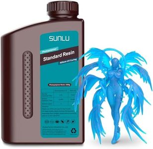 SUNLU 3D Printer Resin 1kg, Fast Curing Standard 3D Resin for LCD DLP SLA 3D Printers, 395 to 405nm UV Curing 3D Printing Liquid Photopolymer Resin, Low Shrinkage, High Precision, 1000g, Clear Blue