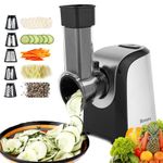 Homdox Electric Cheese Grater 5 in 1 Professional Electric Shredder Vegetable silcer 150W One-Touch Control Salad Maker for Cheese, Chocolate, Fruits, Vegetables