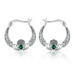 Claddagh Earring Sterling Silver Claddagh Celtic Hoop Earrings Irish Claddagh Jewellery Gifts for Women