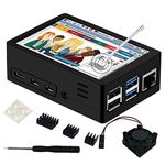 YIKESHU Raspberry Pi 4 Screen with Case, Raspberry Pi Touch Screen Case with Cooling Fan and Heatsinks, 3.5 inch TFT Monitor LCD Display for Raspberry Pi 4 (Raspberry Pi Board NOT Included)