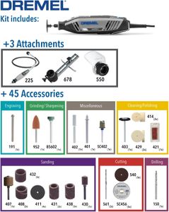 Dremel 4250 Rotary Tool Kit – Variable Speed, Accessories Included