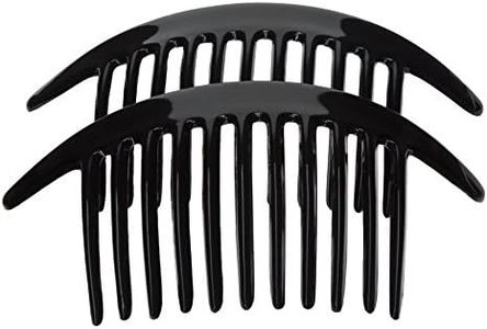 France Luxe Belle Interlocking Comb Pair - Black